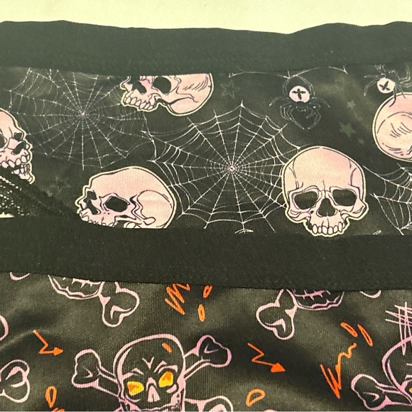 Morvia 3pk lace trim Skater goth Emo panties skull & Bones Lingerie Underwear - Picture 12 of 12